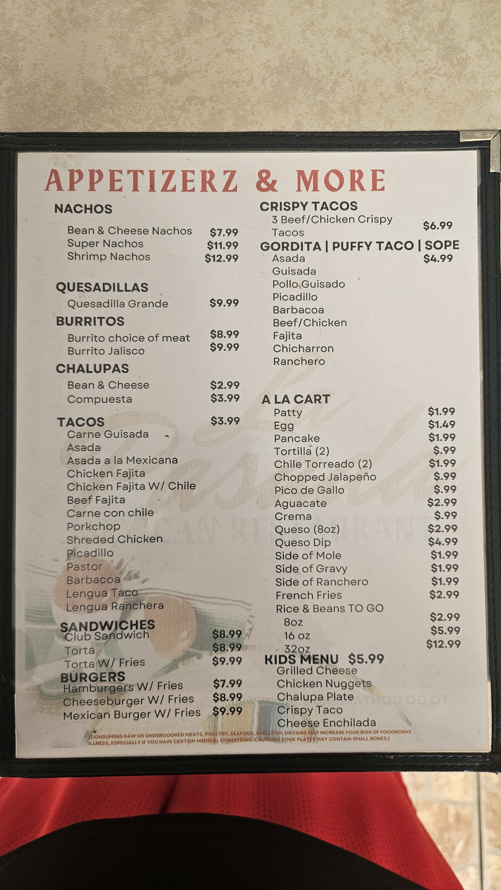 Dish served at La Pasada Mexican Restaurant